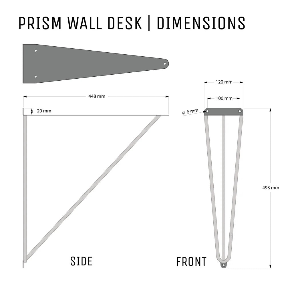 Prism Wall Desk Bracket (set of x2)